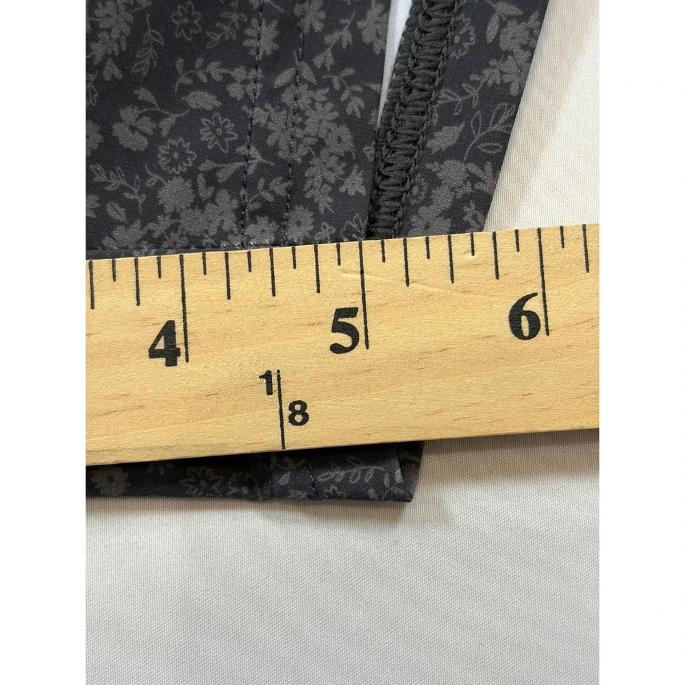 Quince Italian Mens Charcoal Grey Floral Swim Trunks Mesh Liner 5.5 in Inseam L